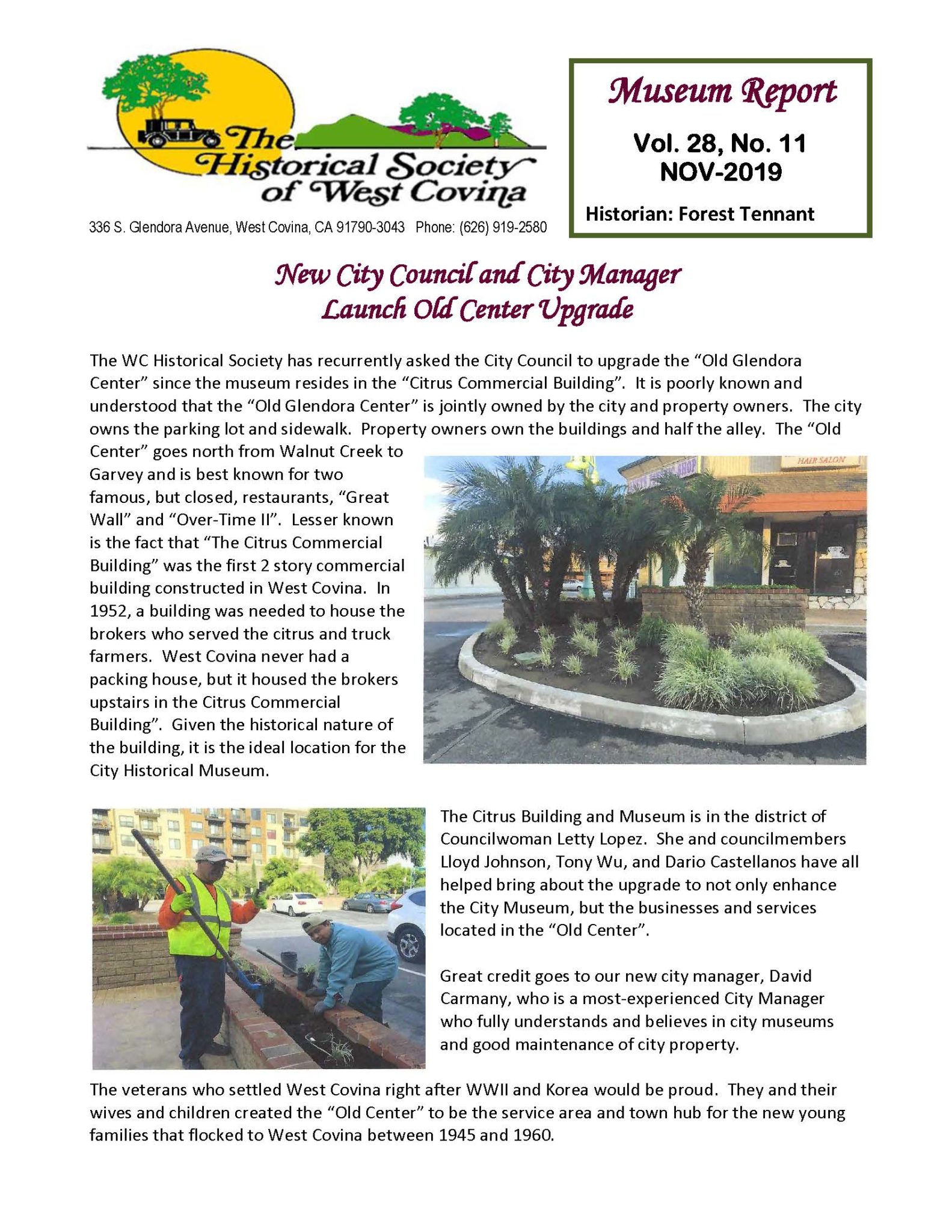 Museum Report Vol. 28, No. 11_Page_1 David Carmany